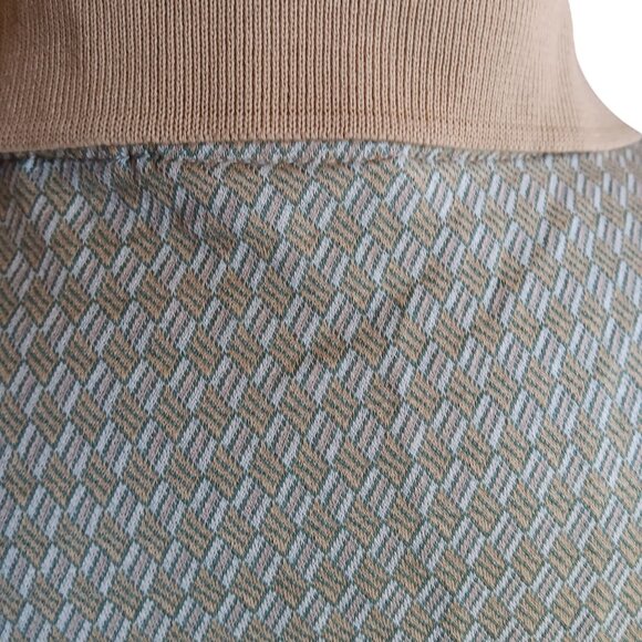 Mens Polo Shirt Large Joseph Abboud Italy Polo Shirt Mens Large Gold Hatch Print - Picture 4 of 7